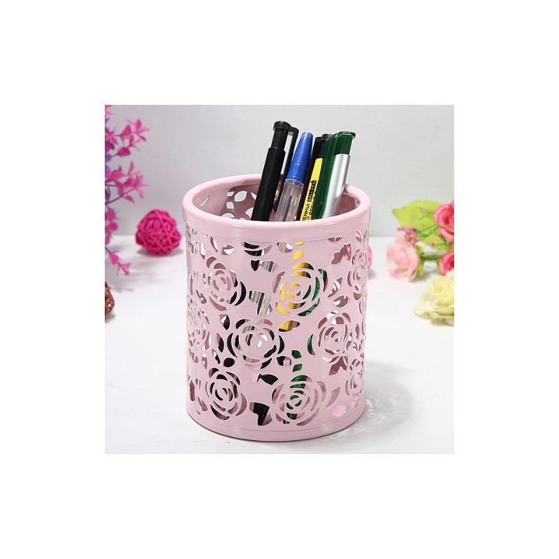 CTKcom 2 Pack Hollow Rose Flower Pattern Metal Pen Pencil