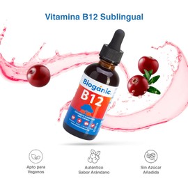 Bioganic Vegan Liquid Sublingual Vitamin B12 Drops Blueberry - 60 ml