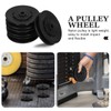 Cabilock 4 Pcs Gym Pulley Hardwearing Nylon Pulley Wheel 90mm