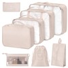 8 Set Packing Cubes for Suitcases,Packing Cubes with Shoe Bag,