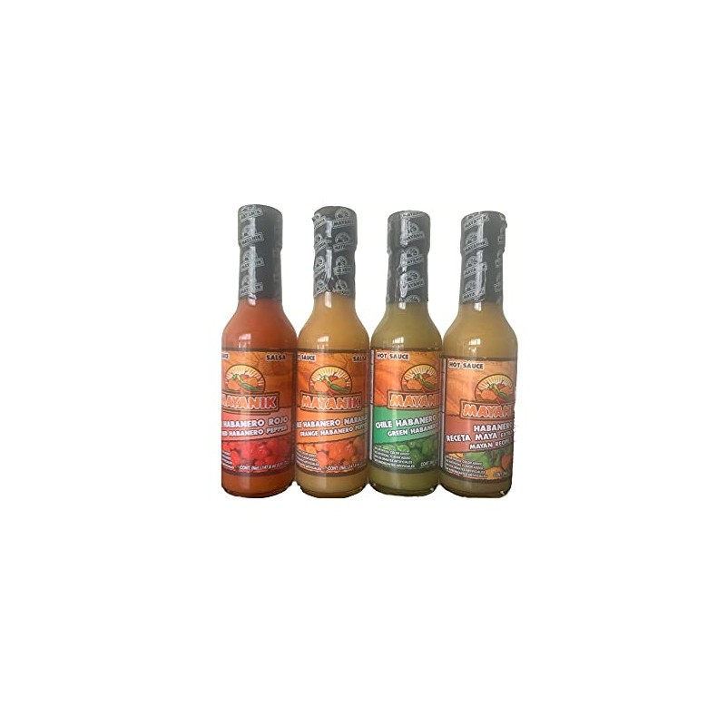 Mayanik 4 Habanero Hot Sauce Gift Pack