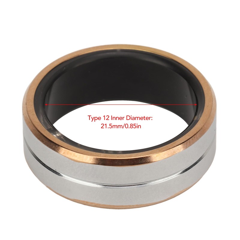 Health Monitoring Smart Ring Fitness Tracker for Men Women Silver