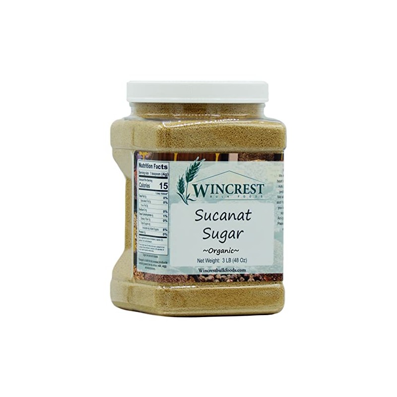 Organic Sucanat Sugar - 3 Lb Tub