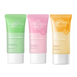Evolvique 3PCS Peeling Gel for Face (Matcha,Chamomile,Sakura)