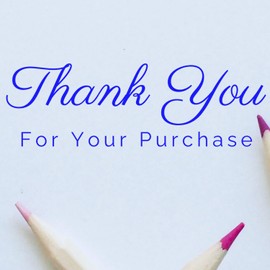 Thank You Stamp Self Inking for Small Business - Thank You for Your Purchase Rubber Stamp - Premium Self Inking Thank You Stamps for Packaging, Etsy Sellers & Online Shop Orders 1/2 x 1-1/2