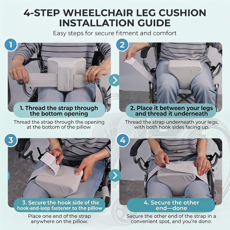 KUAZIDAR Hip Abduction Pillow with Strap, Hip Abductor Wedge Post-Surgery