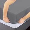 Moonlight Bedding Super King Fitted Sheet Grey - Premium 25cm