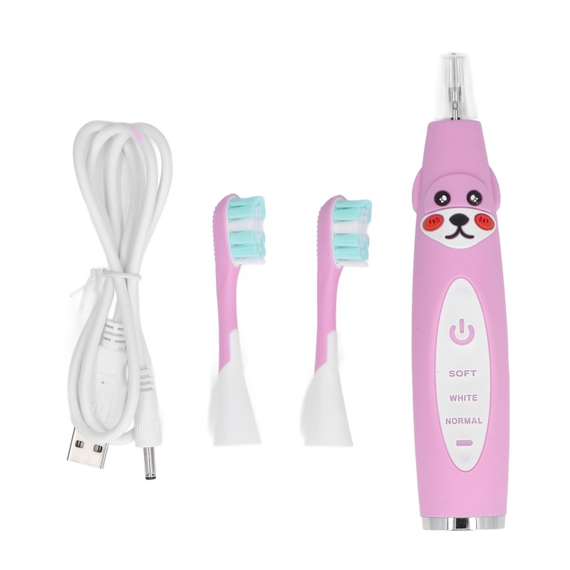 Kids Electric Toothbrush Sonic Smart Timer Cartoon Shape Soft IPX7