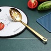 Gold Cooking Spoon, Berglander Stainless Steel Slotted Spoon Titanium Gold