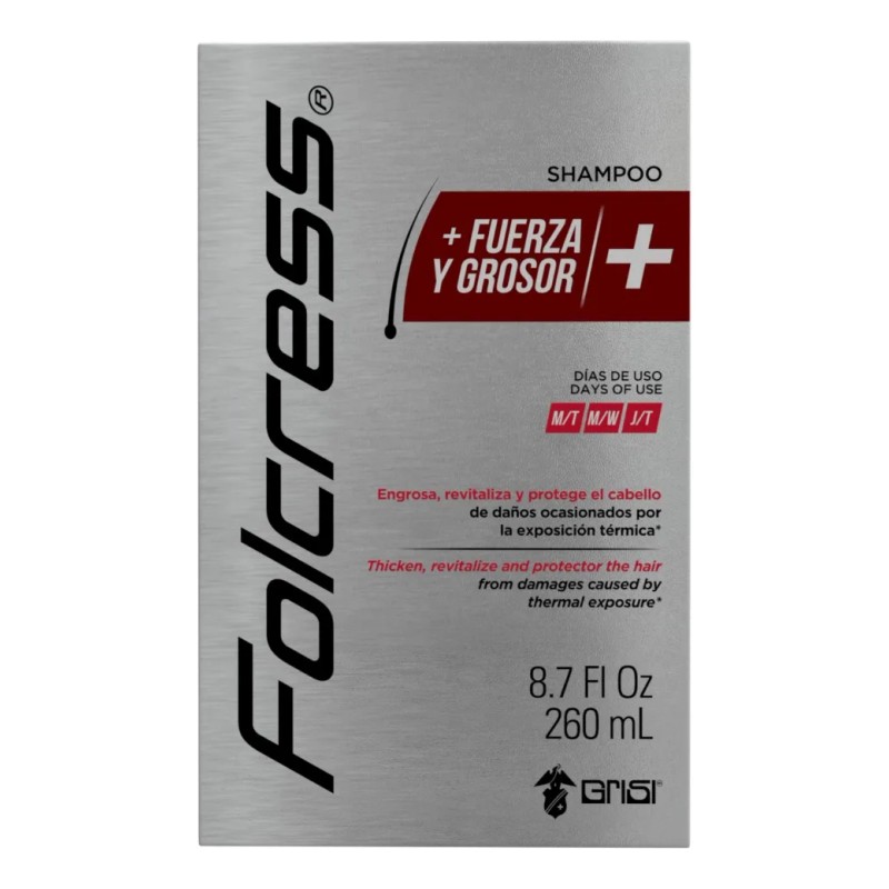 Folcress Shampoo Fuerza Y Grosor Para Hombre 260 Ml