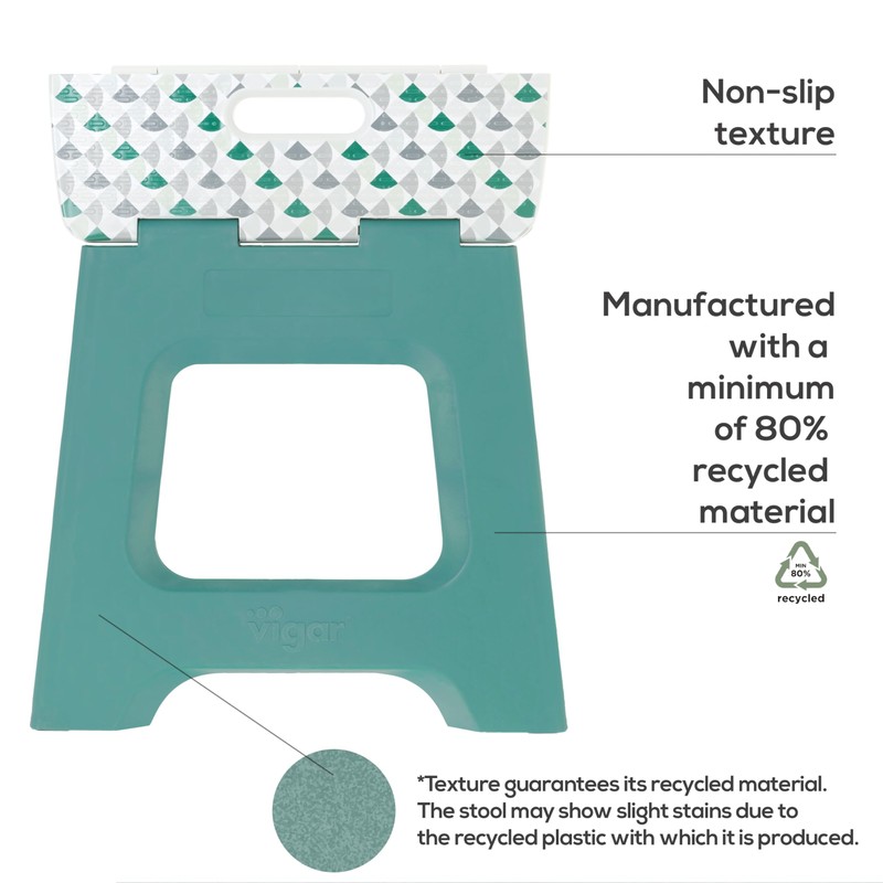 Vigar Compact Step Stool Foldable, 12-1/2-inch Step Stools for Adults