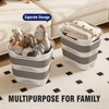 Collapsible Plastic Laundry Basket Hamper with Handles, Large 42L Portable