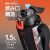 THERMOS Vacuum Insulated Sports Bottle 1.5L Black Valencia Cooling Only