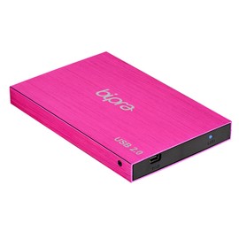 BIPRA 1TB USB 2.0 External Pocket Slim Hard Drive - Sweet Pink - Ntfs