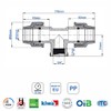 SmartProduct T-Piece PE Pipe Fitting 32 mm x 3/4 x