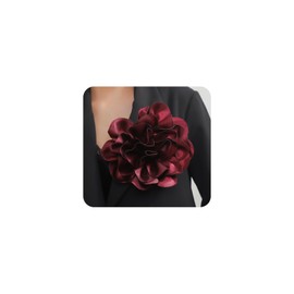 Large Flower Brooches for Women,Black Fabric Flowers Brooch Pins Red Rose Brooch Pin,Trendy Floral Jewelry Dress Pins Costume Accessories (Red)