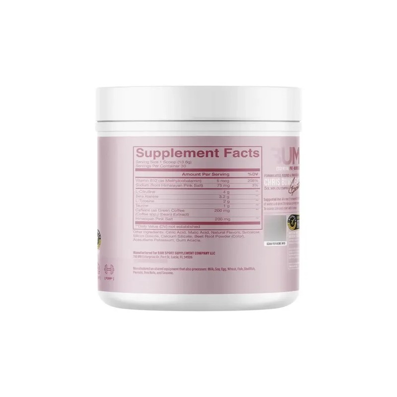 Cbum Raw Essential Preentreno 30 Serv Raspberry Creamthickle