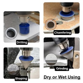 SHDIATOOL Diamond Drill Core Bits Kit, Hole Saw Sets, Diamond Drilling Mould Guide for Porcelain Tile Marble Ceramic Granite with Hollow EVA Guide Jig 11pcs(6/8/10/20/25/28/32/35/50/65/1-3/4inch)