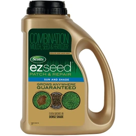 Scotts EZ Seed Patch & Repair Sun and Shade Mulch, Grass Seed, Fertilizer Combination for Bare Spots and Repair, 3.75 lb, Brown