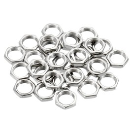 PATIKIL M8 x 0.75 Steel Hex Nuts, 30 Pack Metric Thread Zinc Plated Finished Hardware Nuts Screw Bolt Fasteners 2mm Height