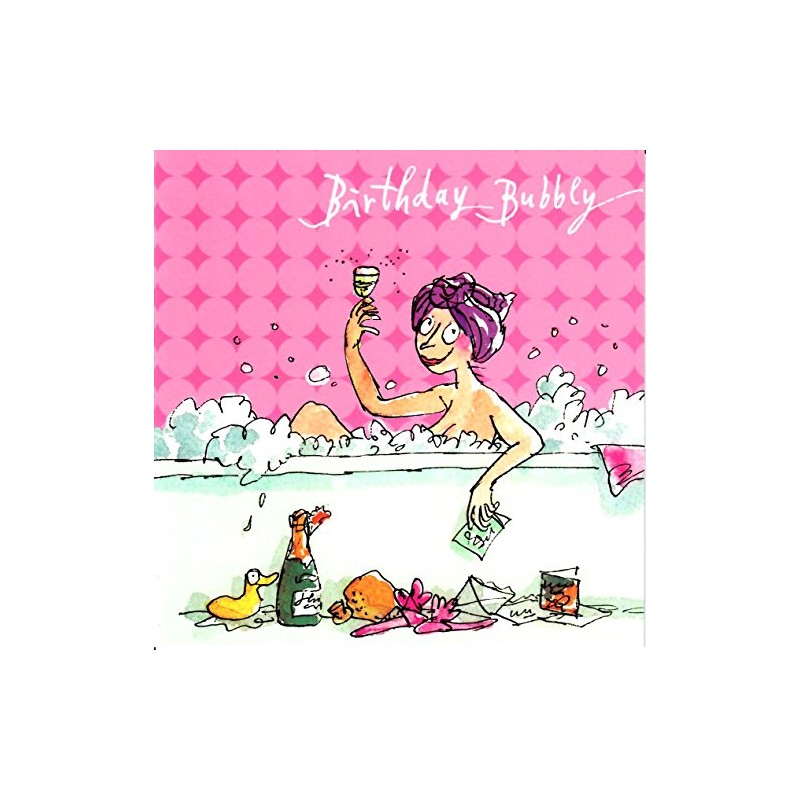 Birthday Card - Quentin Blake - Female Birthday Bubbly