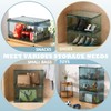 SCAVATA 2 Pack Large Hat Organizer Box, Stackable Clear Baseball