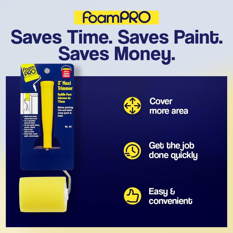 FoamPRO 43 Foam Paint Roller, 3"
