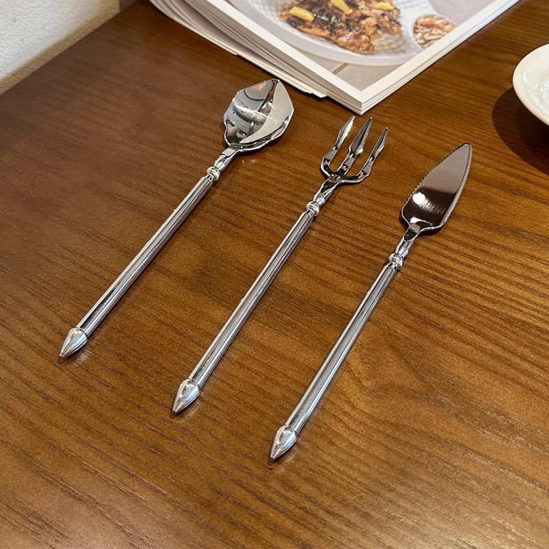 Dinner Forks, Stainless Steel Trident Fork, Stainless Steel, Poseidon Design,
