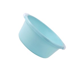 2pcs Home Bathroom Wash Basin Plastic Wash Basin Home Foot Basin Household Simple Basin (Medium Size Sky-Blue)