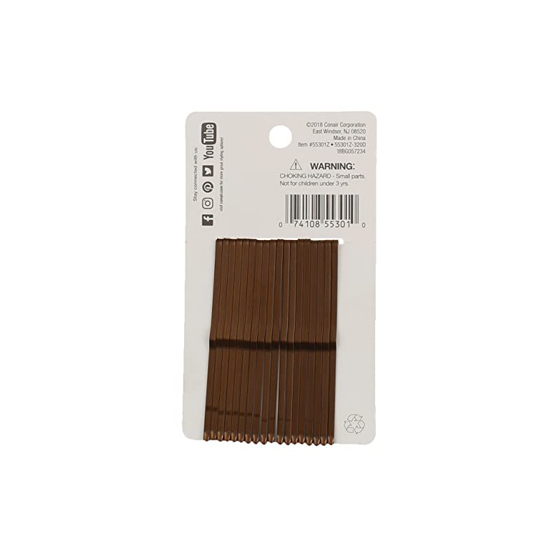 Conair Brown Roller Pins, 6.1 Oz