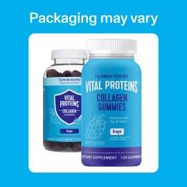 Vital Proteins Collagen Gummies, VERISOL® Peptides 2.5 g, Grape, 120 Count