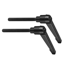 CoCud Clamping Lever Handles M6 x 40 mm Male Thread Adjustable Quick Release Locking Rotating Bolt Knobs Black - (Use: for Lathes) Pack of 2