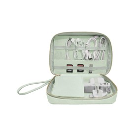 Stackers Cable Storage Bag, sage green, Minimalist