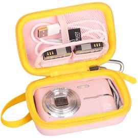 Tourmate Hard Storage Case for Digital Camera,Travel Case forKids Camera (Only Case) (Oxford, Pink)