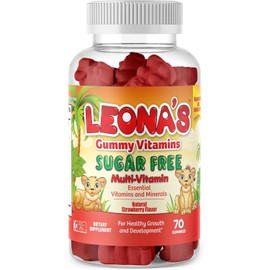 Leona’s Halal Kids Multivitamin Gummies – 70 Sugar-Free, Gelatin-Free Chews with Vitamins A, C, D3, E, B6, B12, Folic Acid, Biotin, Zinc, Choline & Iodine – 35 Servings, Made in USA