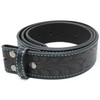 BC Belts Leather Belt Strap with Embossed Western Scrollwork 1.5"