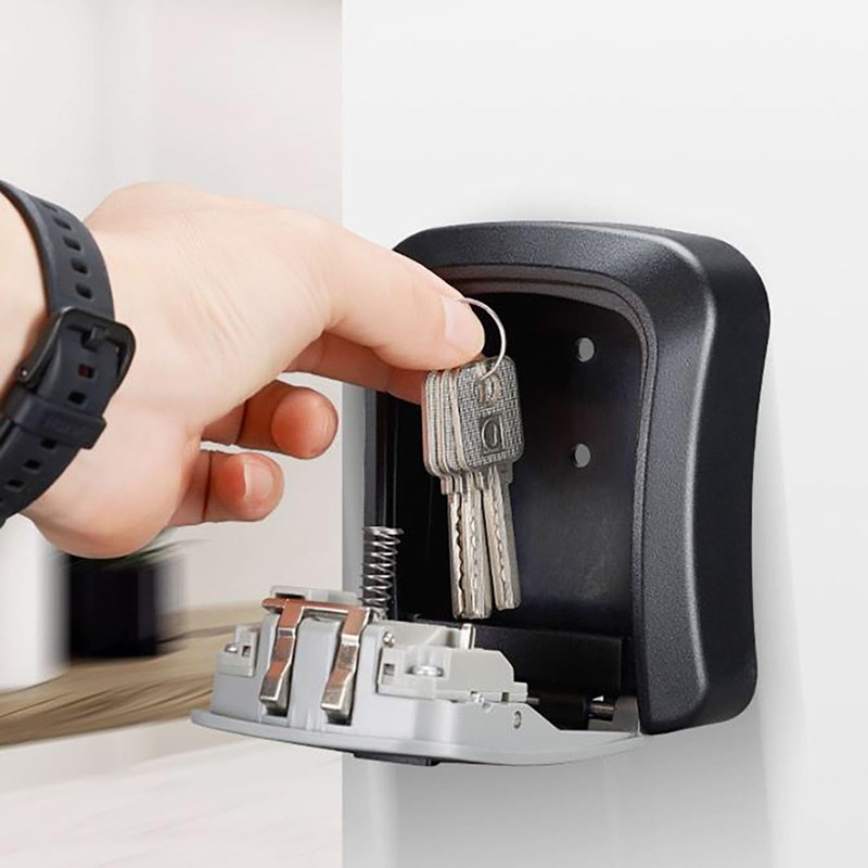 SYGELER Key Lock Box with Resettable Combination Code - Wall-Mounted