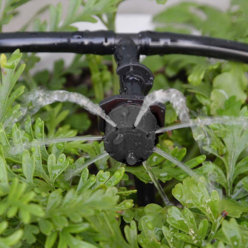 100Pcs Drip Irrigation Emitters,Adjustable Irrigation Drippers Sprinklers,1/4 Inch Emitters Micro