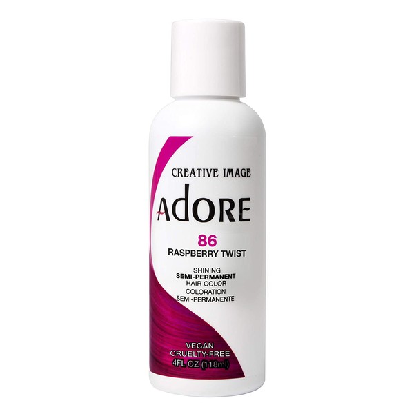 Adore Semi-Permanent Haircolor #086 Raspberry Twist 4 Ounce (118ml) (2