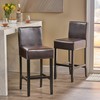 Christopher Knight Home Lopez Leather Bar Stools, 2-Pcs Set, Brown
