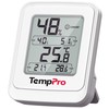 TempPro 温湿度計 デジタル 多湿環境向け IPX5防水 高精度 最高最低記録 顔マーク 卓上・マグネット付き 温度計湿度計
