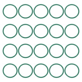 PATIKIL Fluorine Rubber O-Ring 20mm OD 17mm ID 1.5mm Width, 20Pcs Metric FKM Sealing Gasket Replacement for Seal Plumbing and Faucet Hose Machinery Plumbing Valves, Green