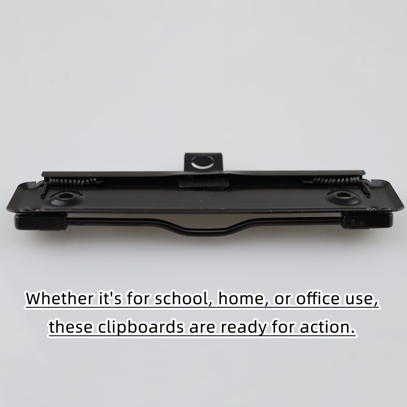 RILOMBAO 6 Pack Black Metal Clipboard Clips 4.72" (12cm) Mountable