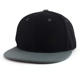Trendy Apparel Shop Gorra de bebé a juventud plana estructurada, Negro Gris Oscuro, Recién nacido