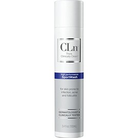 CLn® SportWash – High-Performance Sport Body Wash, For Men & Women Prone to Body Odor, Foot Odor, Ringworm, Folliculitis, & Back Acne, Fragrance-Free & Paraben-Free, 3.4 fl. oz.