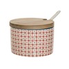 Bloomingville Carla Salt Jar with Lid & Spoon Red/Blue
