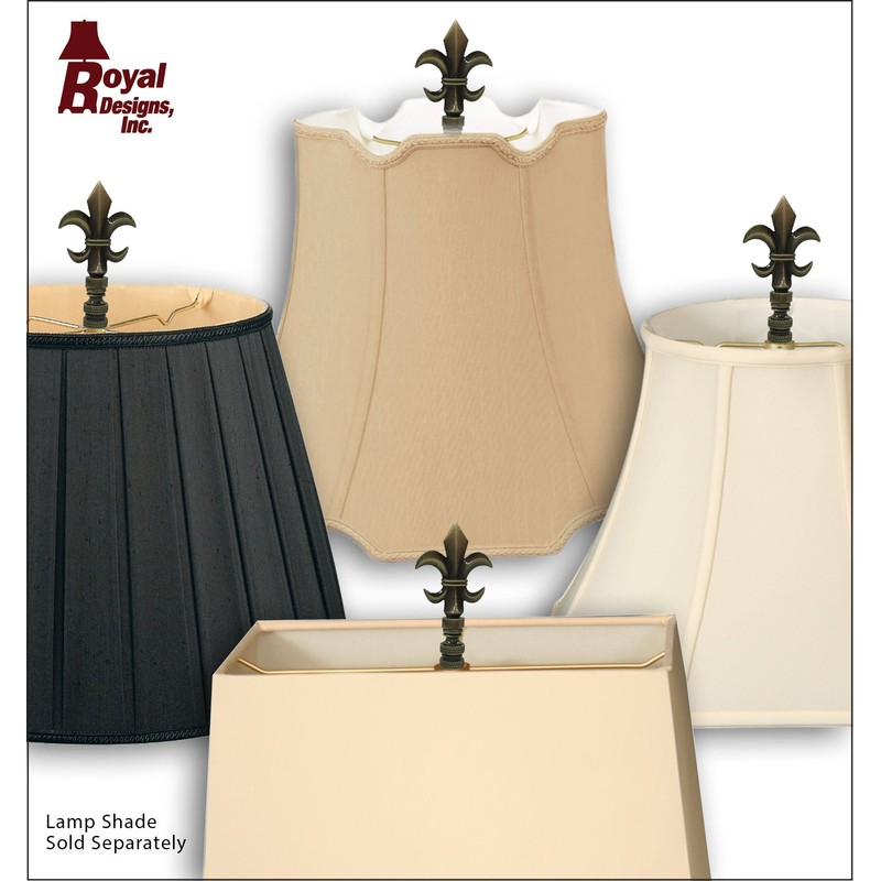 Royal Designs Fleur De Lis Lamp Finial for Lamp Shade-