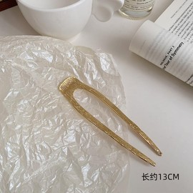 Nakanoya U-pin Metal Metal U-shaped Pin U-shaped Comb Hair Pin Hair Fork Hairpin Kimono Yukata Old Fashioned Ancient Cut Out Texture U Shape U Shape U Shape U Shape U Shape Matte Medium Medium Size M