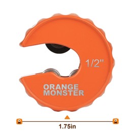 ORANGEMONSTER C-Style Close Quarters Auto Tube Cutter, Tools Tubing Cutter for Tight Spaces (1/2 inch)