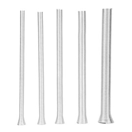 Spring Tube Bender, 5Pcs Length 8.3in/ 21cm Diameter 1/4, 5/16, 3/8, 1/2, 5/8 InchSuper Elastic Steel Spring Tube Bender PVC Electrical Wire Hose Bending Pipe